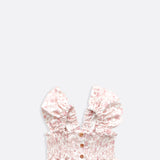 Organic Cotton Strap Frill Smock Dress | Arabella Blossom