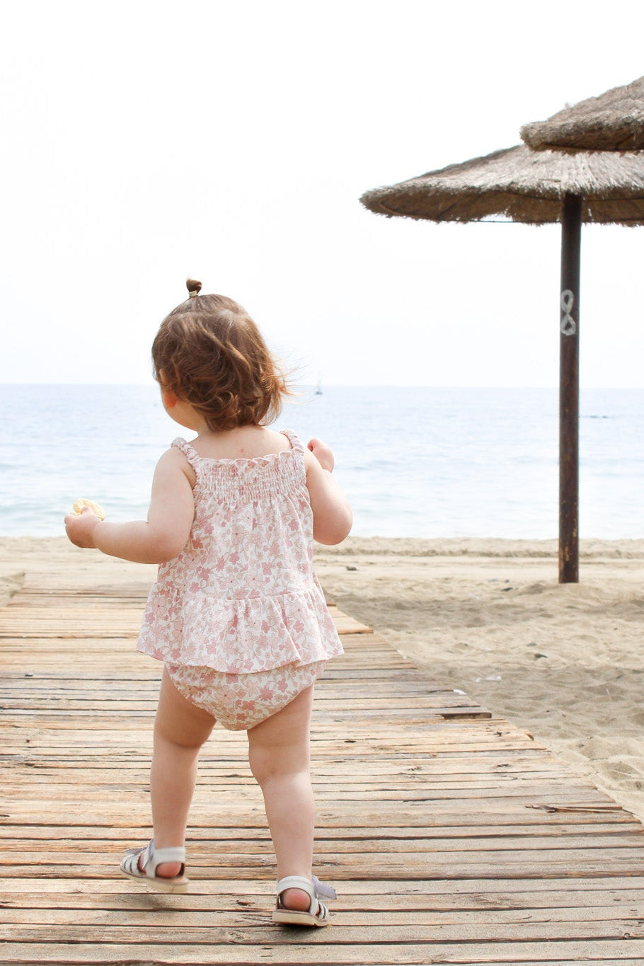 Luxury Organic cotton Girls Pink floral top