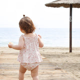 Luxury Organic cotton Girls Pink floral top