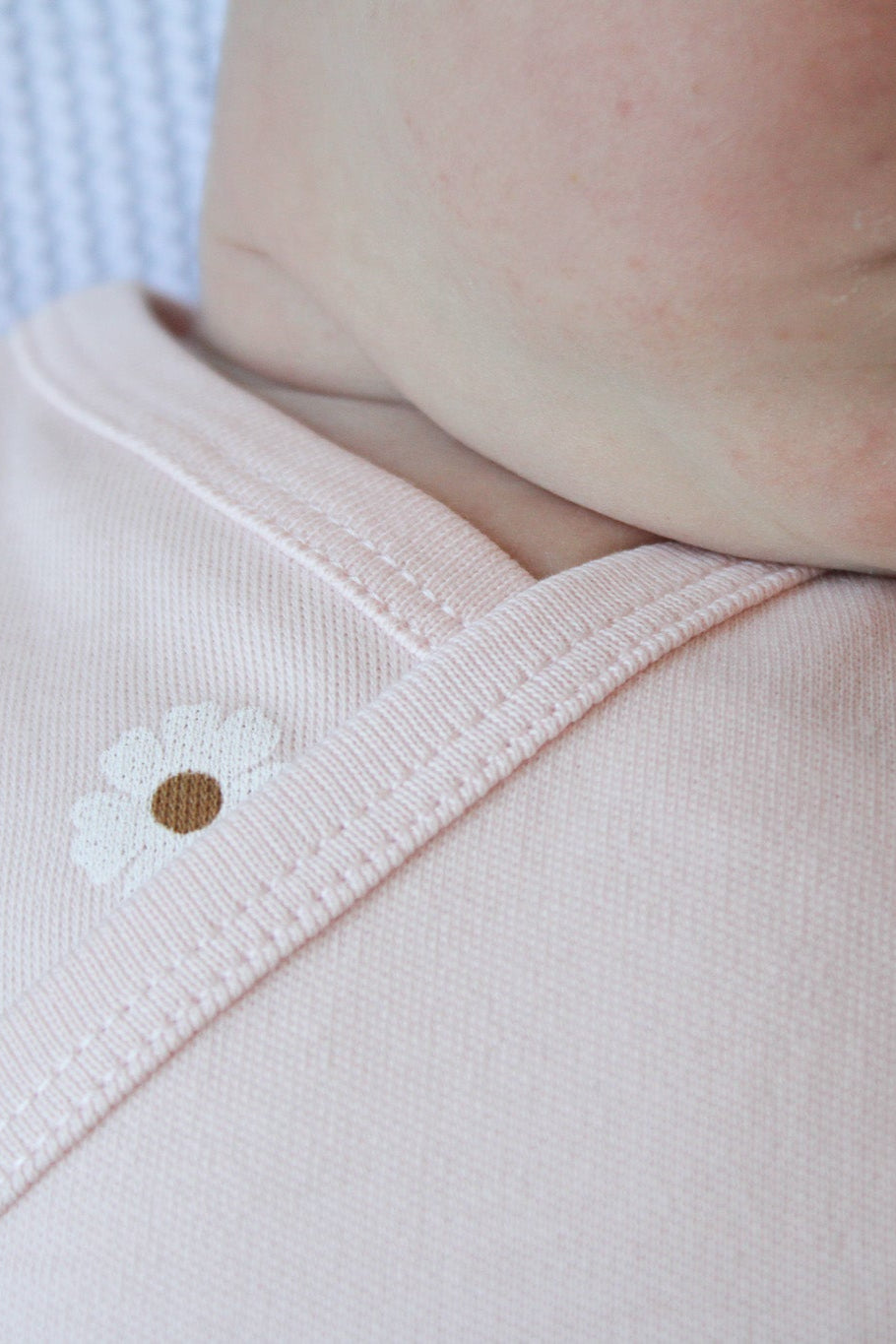 Luxury organic cotton wrapover  bodysuit for baby