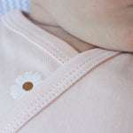 Luxury organic cotton wrapover  bodysuit for baby