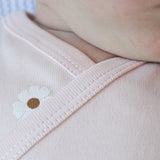 Luxury organic cotton wrapover  bodysuit for baby