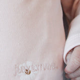 Luxury organic cotton wrapover  bodysuit for baby
