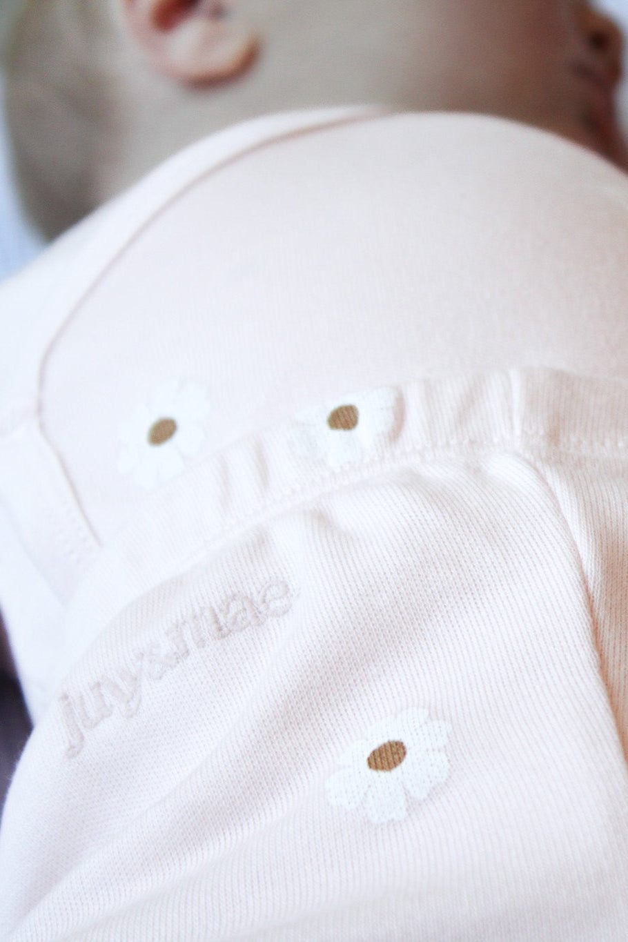 Luxury organic cotton wrapover  bodysuit for baby