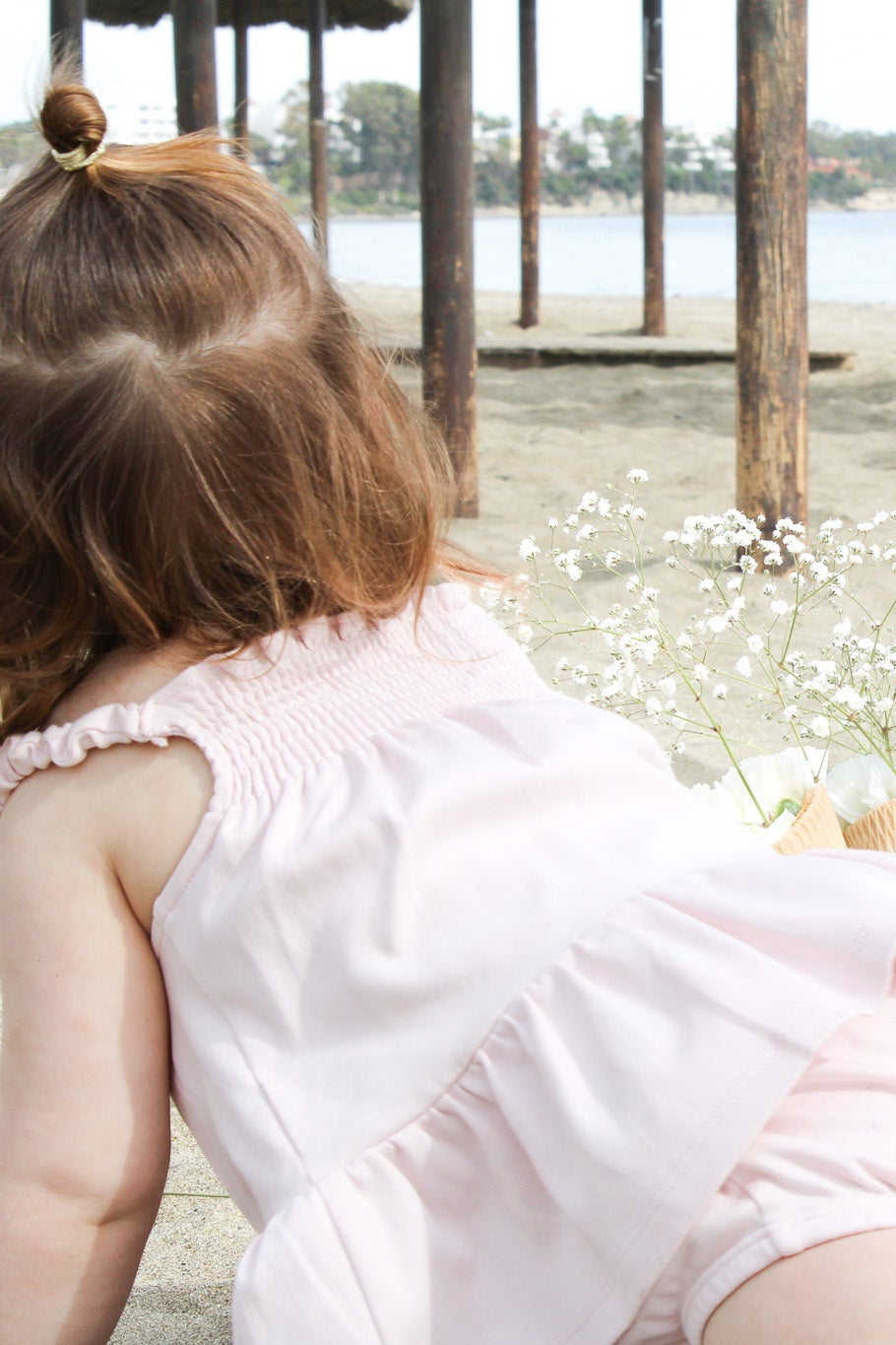 Luxury organic pink top with organic cotton for baby, toddler and girls 