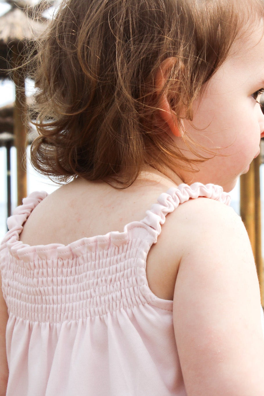 Luxury organic pink top with organic cotton for baby, toddler and girls 