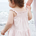 Luxury organic pink top with organic cotton for baby, toddler and girls 