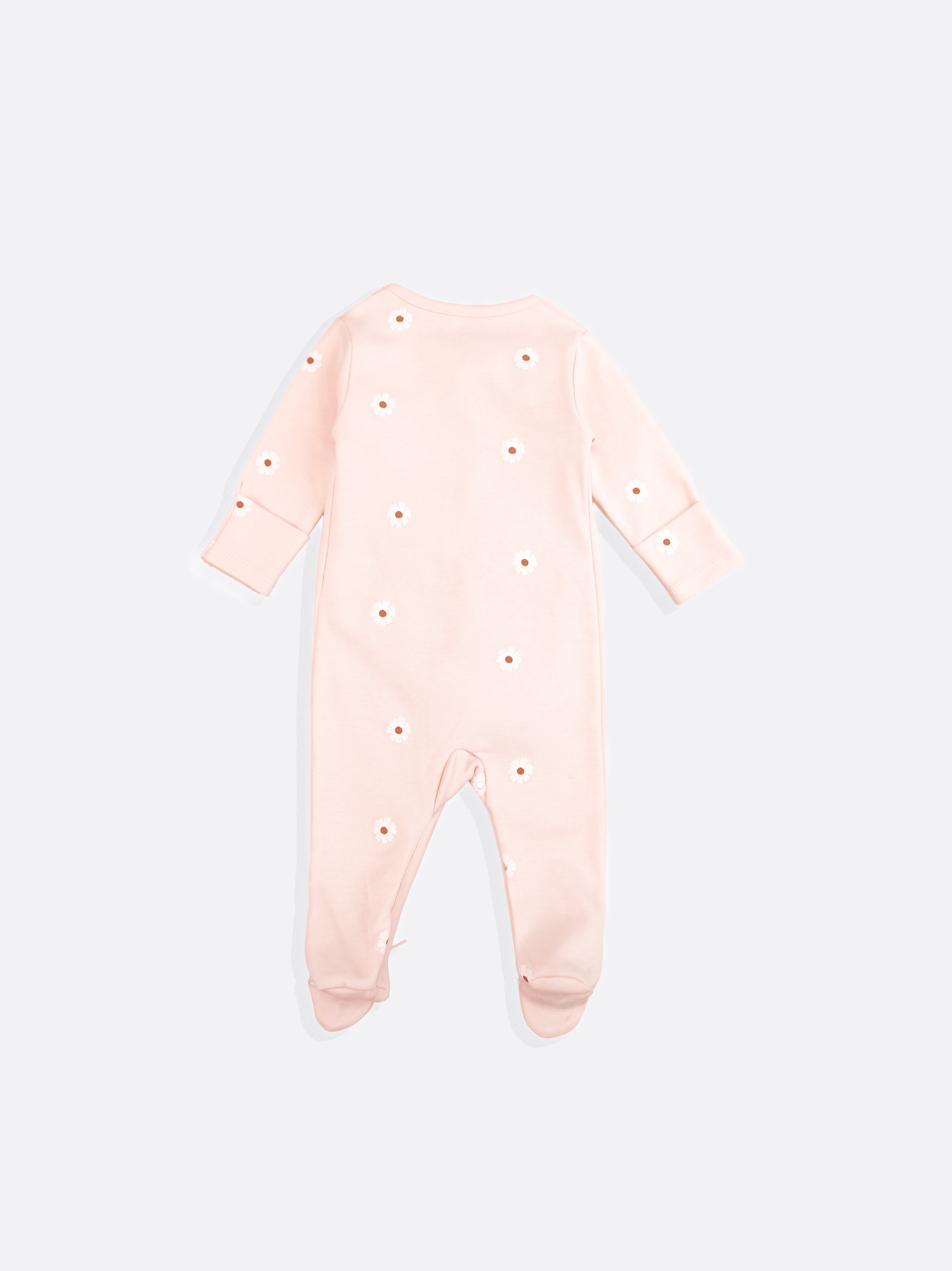 Luxury organic cotton two way zip sleepsuit for baby with the softest organic cotton
