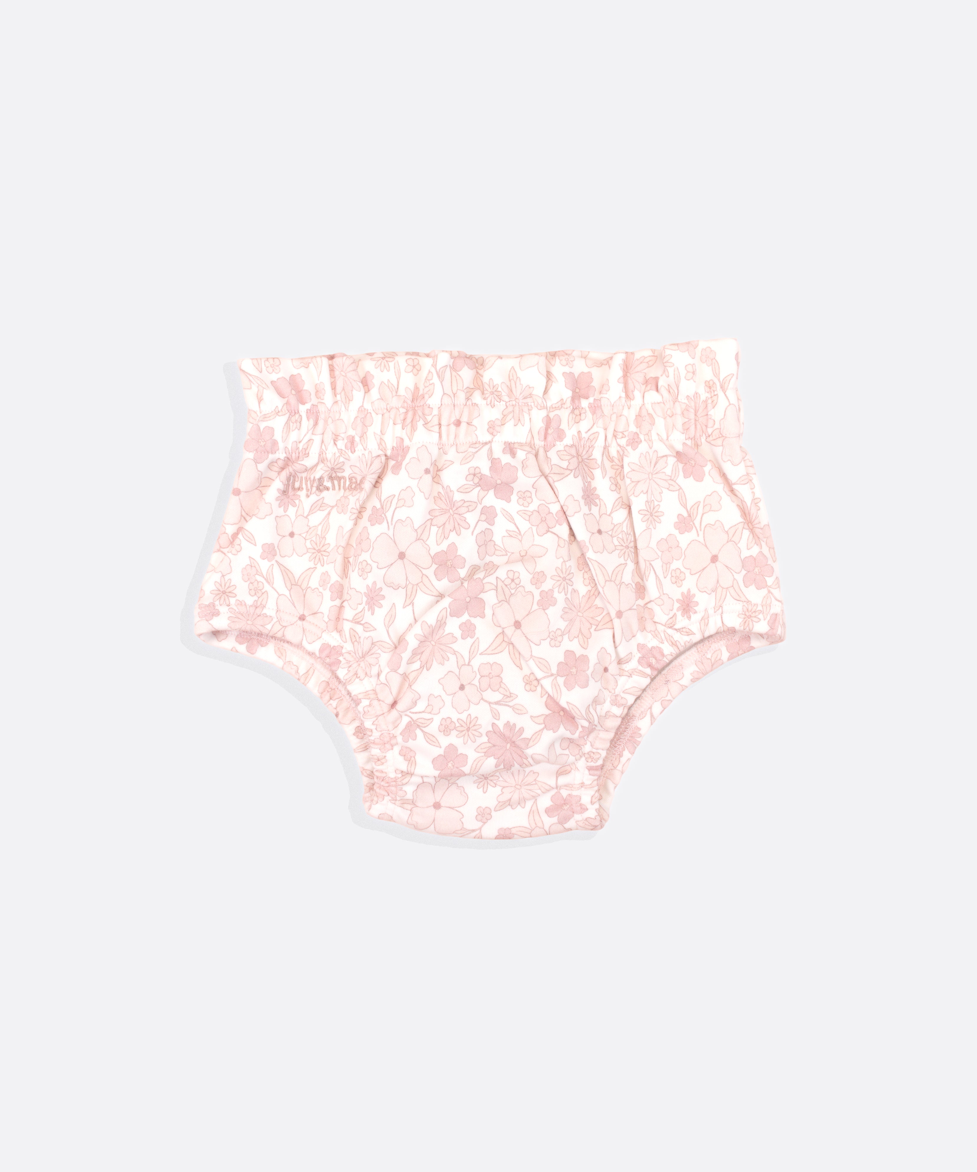 Pink floral Luxury organic cotton baby & toddler Bloomers