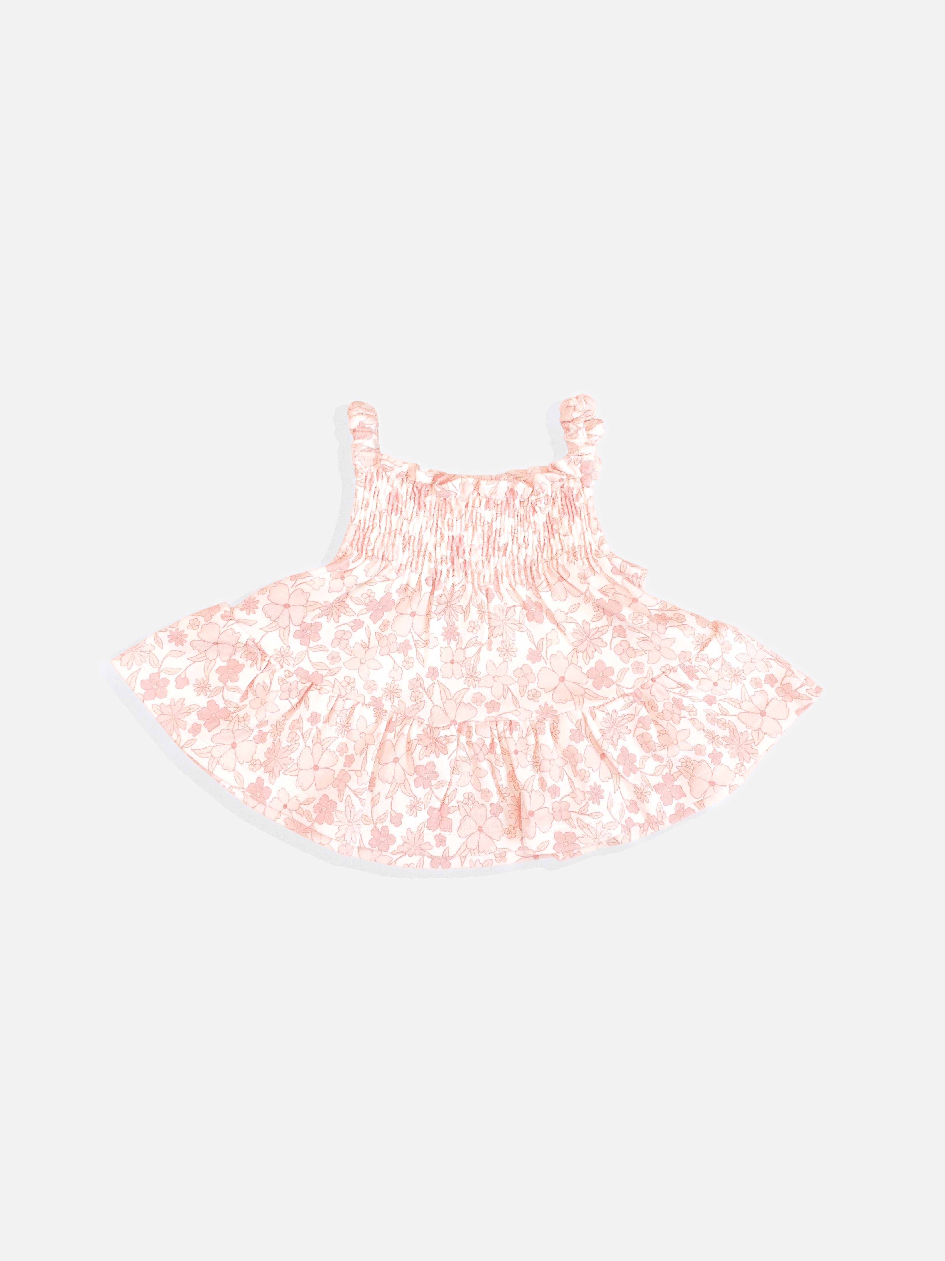 Luxury Organic cotton Girls Pink floral top