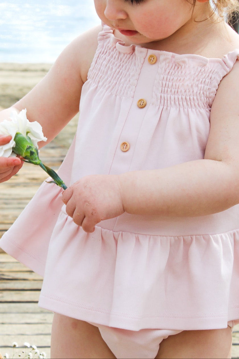 Pink Luxury organic cotton baby & toddler Bloomers