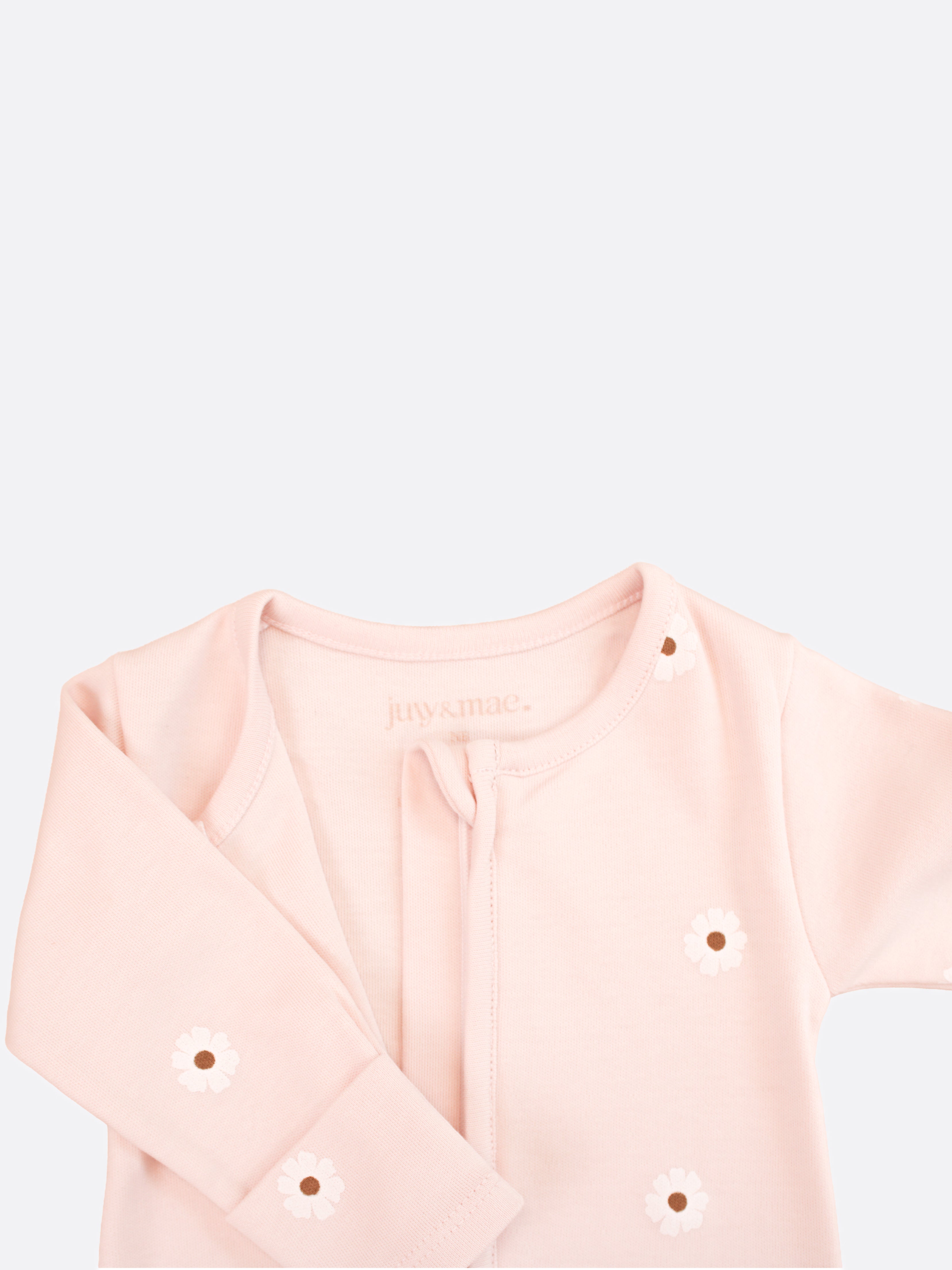 luxury Organic cotton sleepsuit with two way zip pink baby sleepsuit Luxury organic cotton two way zip sleepsuit for baby with the softest organic cotton